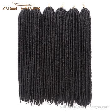 Aisi Hair 16 Inch Dreadlocks Crochet Braids Soft Goddess Faux Locs Crochet Hair Synthetic Braiding Hair 20 Inch Dreadlocks Braid